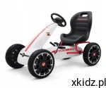 Milly Mally Gokart na pedały dla dzieci 3-9 lat ABARTH hamulec WHITE