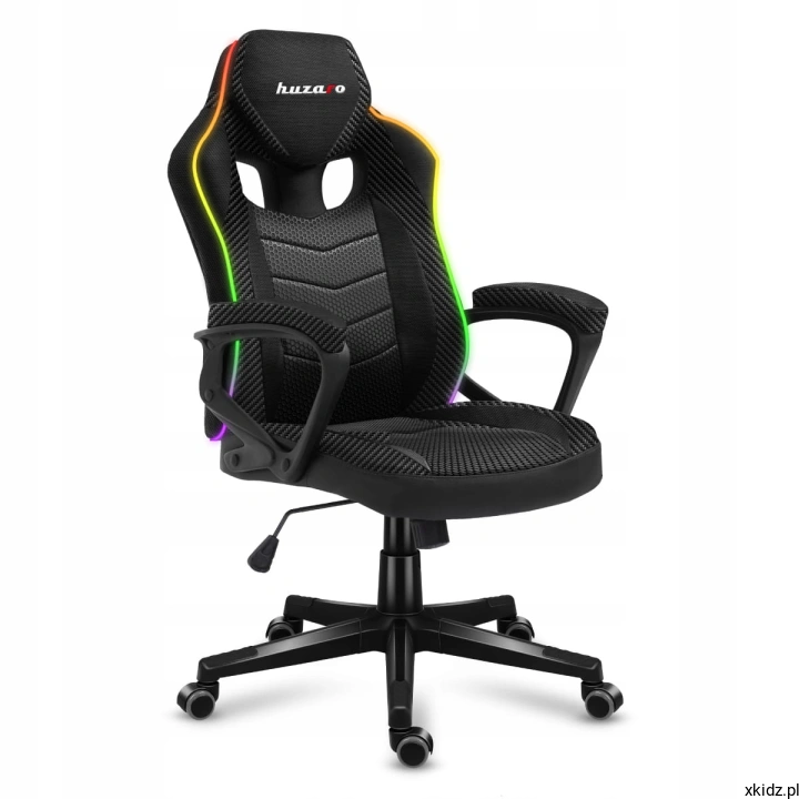 Fotel Force 2.5 RGB Mesh w widoku pod kątem z podłokietnikami