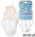 Canpol Kubek niekapek z rurką i odważnikiem 6m+ 270 ml kremowy 56/623_cre