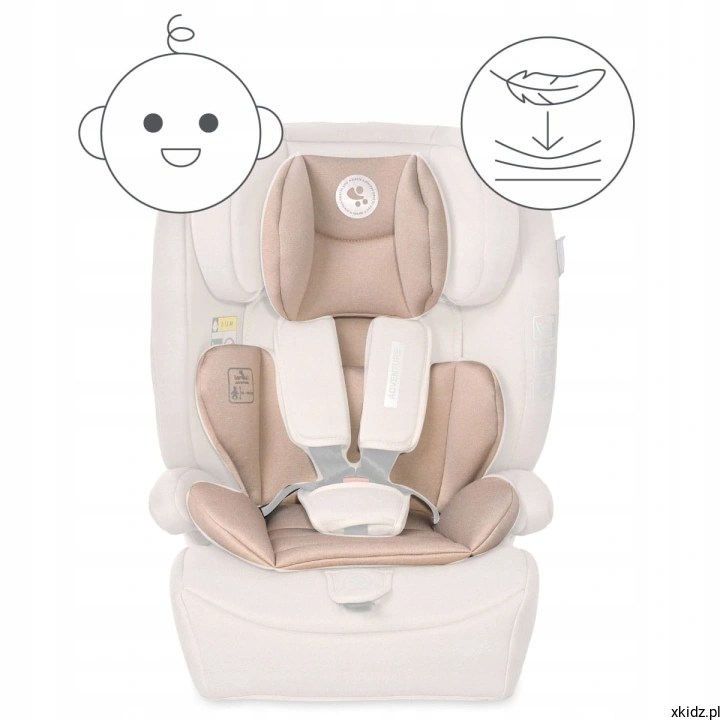 Fotelik Lorelli Adventure Beige - wkładka redukcyjna Dri-Seat dla malucha