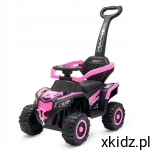 Baby mix elektryczny jeździk z rączką pchacz QUAD RUGGY baby pink