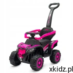 Baby mix elektryczny jeździk z rączką pchacz QUAD RUGGY pink