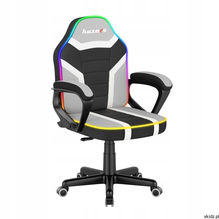 Huzaro Ranger Mesh 1.0 RGB w widoku z przodu pod kątem z miękkimi podłokietnikami