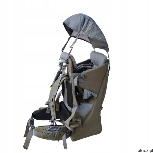 Nosidło turystyczne BabyTrold DORA Olive - widok całego nosidła w kolorze zielonym