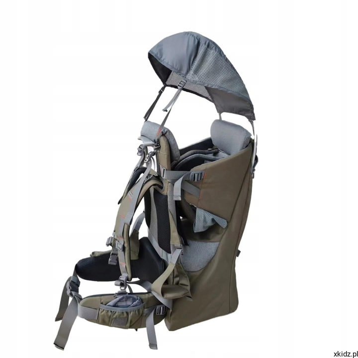 Nosidło turystyczne BabyTrold DORA Olive - widok całego nosidła w kolorze zielonym