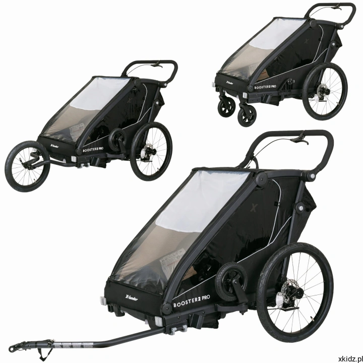 Przyczepka rowerowa X-Lander Booster 2 PRO - tryb spacerówki terenowej