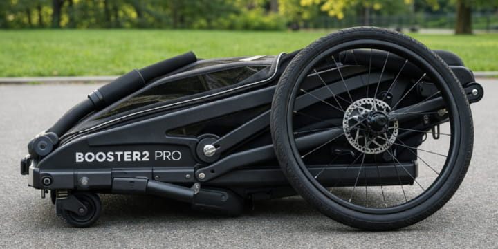 X-Lander Booster 2 PRO - przyczepka złożona do transportu w bagażniku