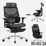 Mark Adler Fotel BIUROWY z podnóżkiem REGULOWANY Obrotowy Expert 8.7 Black
