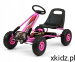 Milly Mally Gokart na pedały dla dzieci 3-8 lat pompowane koła THOR pink