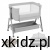 Łóżeczko turystyczne dostawne 3w1 Tulano Dream 50 Grey - widok całego łóżeczka