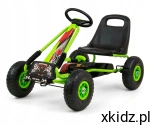 Gokart na pedały dla dzieci 3-8 lat pompowane koła Thor green