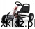 Gokart na pedały Milly Mally Thor White dla dzieci 3-8 lat - widok całego pojazdu