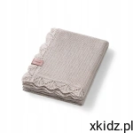 Babyono Kocyk dzianinowy 75x100 bambusowy dla niemowląt 1674/03 beżowy