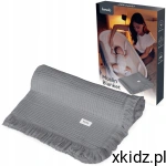 Lionelo otulacz kocyk 70x100 cm miękki bawełniany 6 WARSTW muślin Grey