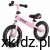 Rowerek biegowy Kidwell Cruzer FLOWER Pink 12 cali - widok całego rowerka z boku