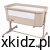 Łóżeczko dostawne 2w1 Kidwell NALI beige - widok całego łóżeczka