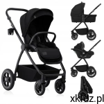 Lionelo Wózek 3w1 MERIL gondola XL + spacerówka + fotelik akcesoria BLACK