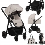 Lionelo Wózek 3w1 AMBER Plus gondola + spacerówka + fotelik akcesoria Beige