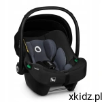 LIONELO Fotelik samochodowy nosidełko 0-13kg 40-87cm ADAC Black Grey