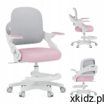 Mark Adler JUNIOR 4.3 Fotel obrotowy ergonomiczny 90-150 cm PINK-GREY