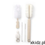 Babyono zestaw szczotek do mycia butelek i smoczków słomek 735/04 beige