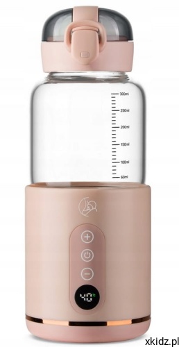 Przenośny podgrzewacz do mleka MyBabyBottle USB różowy - widok całego urządzenia