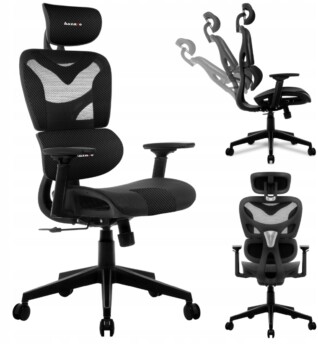 Huzaro OBROTOWY fotel gamingowy REGULOWANY COMBAT 8.0 Carbon Black